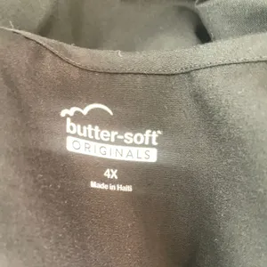 Butter-Soft Originals Womens Black Scrub Size 4x Top V-Neck Pocket BSN1171 Nurse thumbnail 6