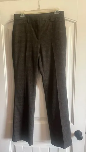 Classic Plaid Women's Dress Pants - Gray thumbnail 1
