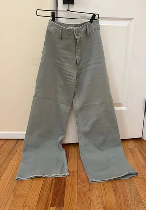 Green Zara jeans Size 4 thumbnail 1