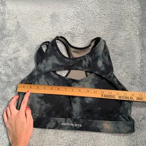 Alphalete Black and Gray Tie-Dye Sports Bra thumbnail 7