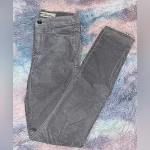 Gap Gray Velvet High Rise Skinny Jeans thumbnail 1