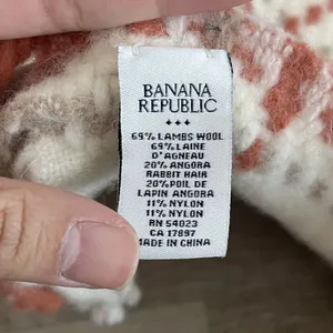 Banana Republic Factory Lambs Wool Blend Fringe Scarf 64x9 In thumbnail 5