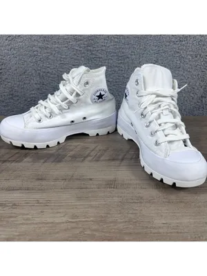 Converse Chuck Taylor All Star Lugged Women’s High Top Sneakers White Size 5.5 U thumbnail 2