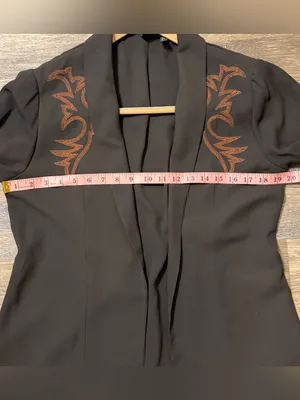 Cruel Denim Western Blazer Brown Medium Copper Embroidery Country Festival Wear thumbnail 7