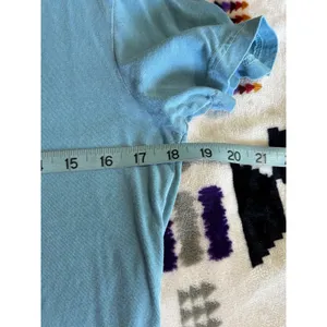 American Eagle Teal/White Graphic Logo‎ Short Sleeve T-Shirt Size XS Crew Neck thumbnail 6