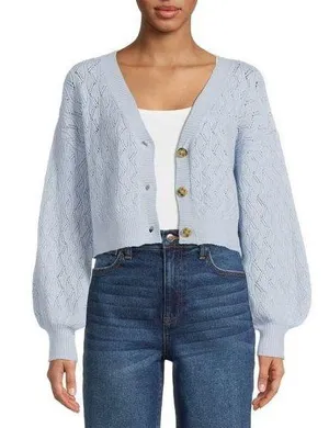 Zaful Balloon Sleeve Knit Cardigan thumbnail 1