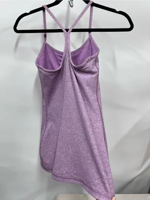 Lululemon Lavender purple Cami tank top 4 athletic built in bra pads missing thumbnail 5