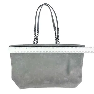 Rebecca Minkoff Chain-Trim Grey Suede‎ Large Tote Bag thumbnail 4