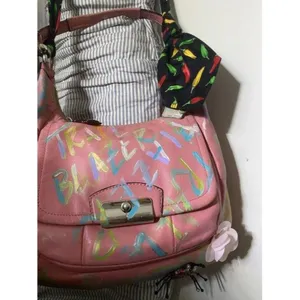 Coach w hand customized by me w applique street ar thumbnail 7