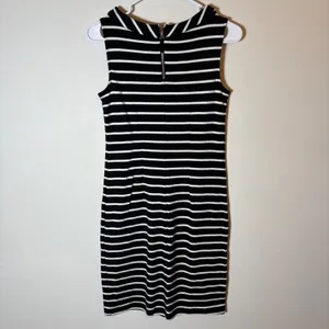 Talbots Petite Black and White Striped‎ Sleeveless Sheath Dress Career Size P thumbnail 4