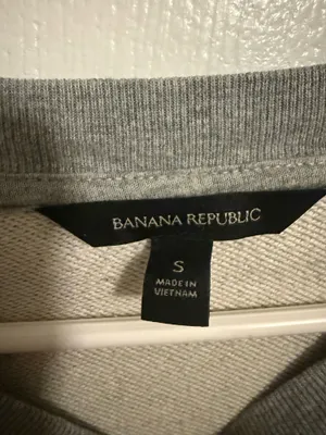 Banana Republic Gray Crewneck Pullover Sweatshirt Size Small thumbnail 2