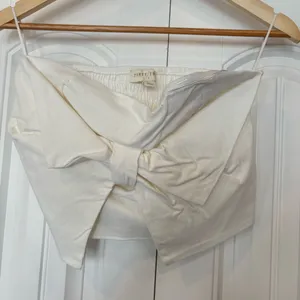Thirty Thirty White Bow Crop Strapless Tank Size‎ Large thumbnail 2