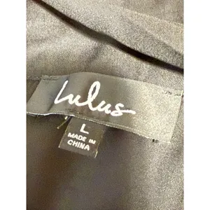 Lulus Black Sheer Blouse Size L Short Sleeve Relaxed Fit Boho Minimalist Chic thumbnail 6