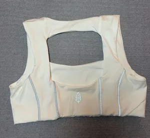 FP Movement by Free People Cream Athletic Bra with Square-Back Detail thumbnail 1