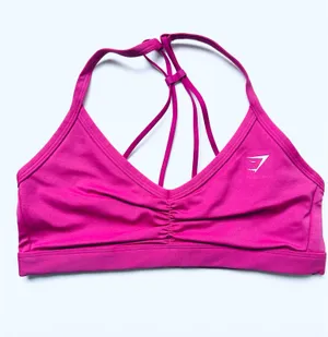 Gymshark XL/L Light Hold Shorts & Ruched Strappy Sports Bra Set thumbnail 4