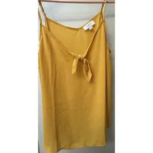 LOFT Outlet Ann Taylor Mustard Yellow Camisole Bow Accent Cami Tank Top Sz S thumbnail 10