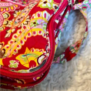 Vera Bradley Red Paisley Crossbody Laptop Document Bag thumbnail 9