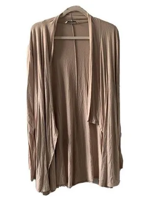 BKE Buckle Womens Size XL Beige Open Front Duster Cardigan thumbnail 1