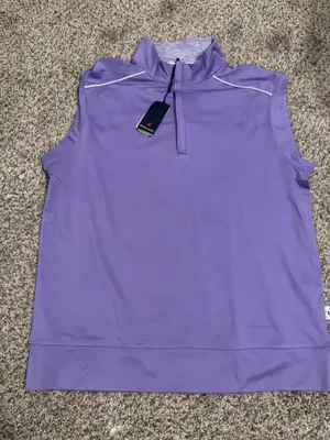 Michel Rouen Stay stylish on the course with this sleek purple golf vest. Perfect for layering, it offers comfort and flexibility for every swing. thumbnail 6