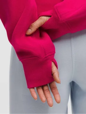 Lululemon NWT Scuba Oversized Half Zip Hoodie Fleece Pink Dragon Size XS/S thumbnail 5