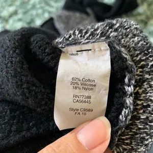 Madewell Chronicle Texture Pullover Sweater Colorblock S Black Gray thumbnail 12