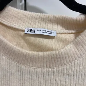 Zara Cream knitted sweater top with silver beading detail thumbnail 4