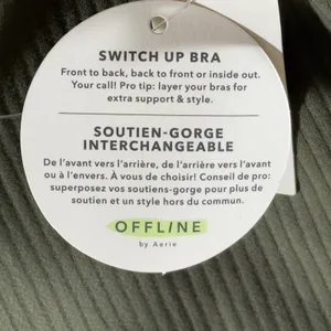 474 | NWT OFFLINE by Aerie Real Me Women XS Reversible Switch Up Bra Olive Green thumbnail 7
