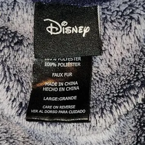 Disney Womens Gray Blue‎ Mickey Mouse Faux Fur Hoodie Dress Large thumbnail 4
