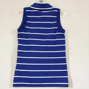 Polo Golf Ralph Lauren Womens Sleeveless Blue/White Strip‎ Shirt Small NwT thumbnail 2
