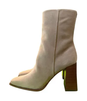 Sam Edelman Ivette Sesame Suede Side Zipper Square Toe Block Heel Boot Size 9.5‎ thumbnail 1