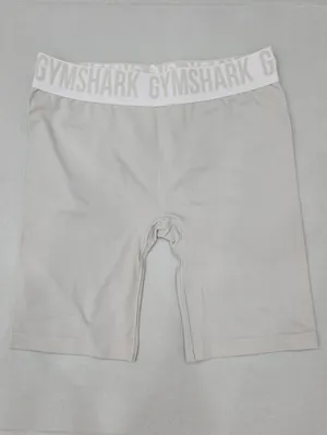 New Gymshark Woman's Light Gray Biker Shorts Size M thumbnail 3