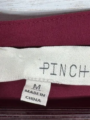 Pinch Isla Flutter Sleeve Tiered Mini Dress Burgundy Maroon Red Medium thumbnail 9