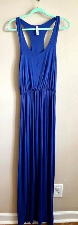 NEW Jolie bright blue‎ maxi dress Sz L women’s thumbnail 1