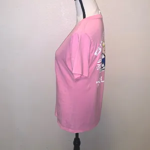 Bikers For Trump Pink V-Neck Women's Short Sleeve Shirt Donald Trump thumbnail 3