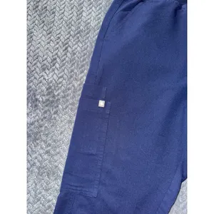 Figs Jogger Women Zamora Navy Blue‎ Taper Technical Scrub Size Medium Short thumbnail 3