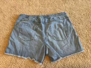 Aerie stretchy denim like shorts thumbnail 6