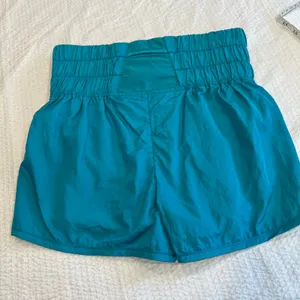 Free people movement metallic teal high rise shorts S women thumbnail 7