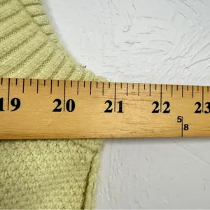 Free People Yellow Cable Knit Quarter Zip Sweater Vest Womens M Classic Preppy thumbnail 5