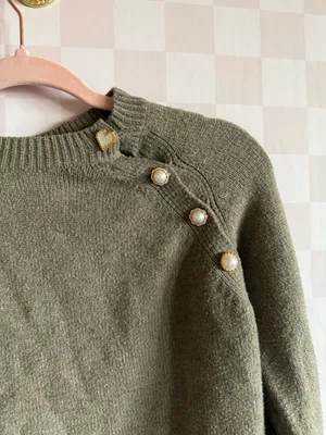 Knit Sweater Green Size M thumbnail 2
