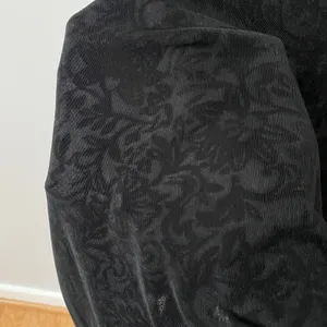 Free People Large Black Mini Dress Lace Back Floral‎ Textured Fit and Flare Boho thumbnail 4