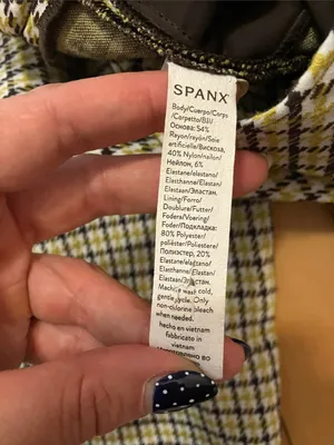 Spanx Houndstooth Kick Flare Yellow and Brown Print Pants Size Small thumbnail 6
