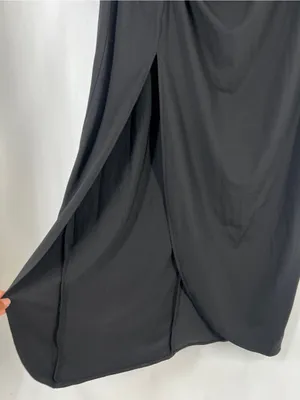 ELOQUII Black Ruched Draped Long Sleeve Maxi Dress Size 18 NWT thumbnail 6