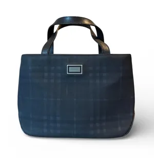 Burberry London Dark Check Tote, Made in Italy Vintage Y2K thumbnail 1