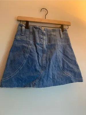 We The Free Blue Denim Mini Skirt Women Bottoms 26 Fall Boho Casual School thumbnail 4
