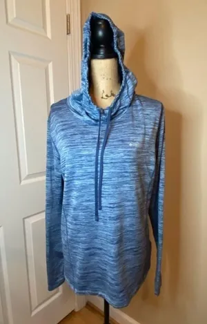 Columbia Blue Heather Slip over Athletic Top Size XL thumbnail 5