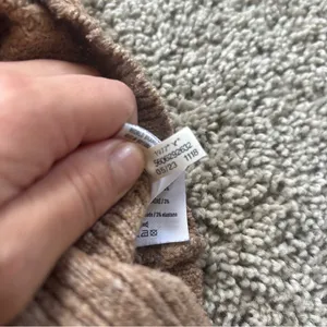 American Eagle Tan Knit Collared Sweater Size Extra Small thumbnail 5