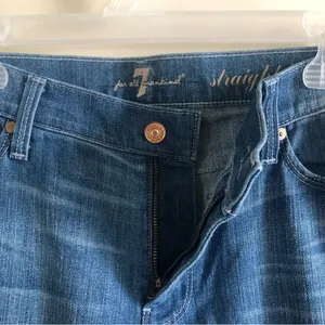 7 For All Mankind 7FAM Women Jeans Size 32 Blue Straight Leg thumbnail 10