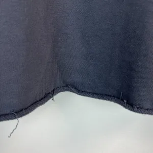 American Eagle Cropped Sweatshirt Women XL Charcoal Black Roll Hem Crop Crewneck thumbnail 12