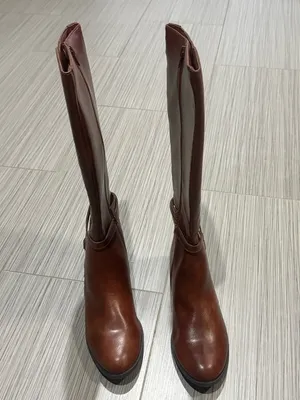Esprit Brown Knee High Riding Boots Women’s Size 8M NWOB Buckle Zip thumbnail 2