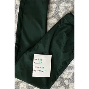 Lulus Kick It Forest Green High-Waisted Trouser Pants Side Zip‎ Career Stretch thumbnail 4